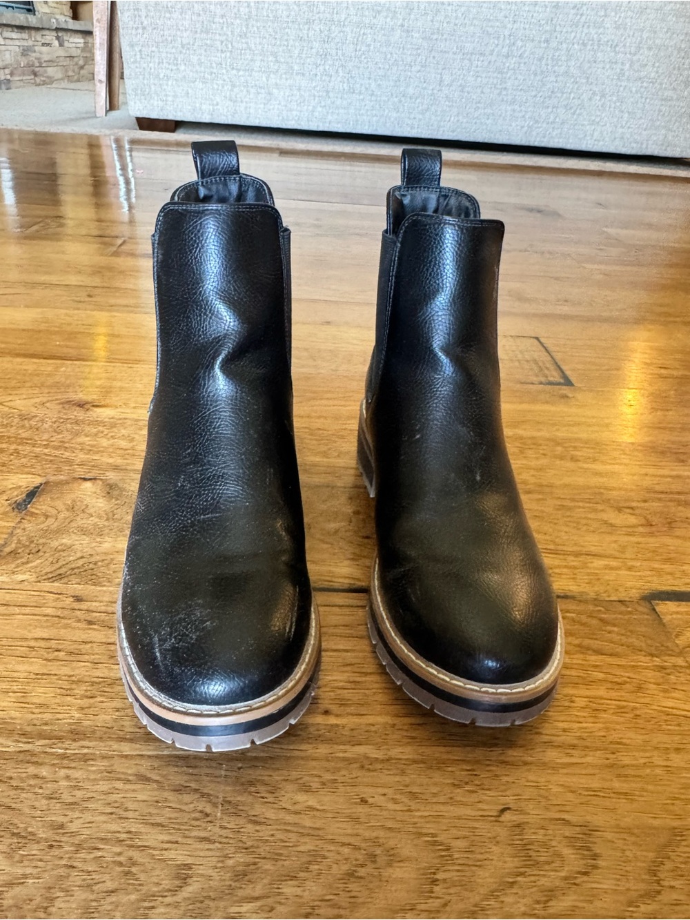 Women’s Black Chelsea Work Boots - Classic Slip-On Leather